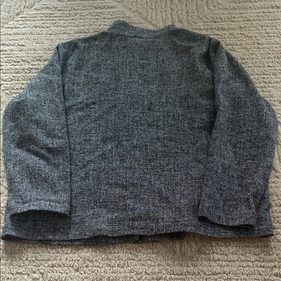 Eileen Fisher Organic Cotton Tweed Stand Collar Jacket - Picture 5 of 5